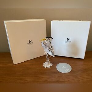 Swarovski Silver Heron 6” Crystal Figurine w/ Original Box (EL1105414)